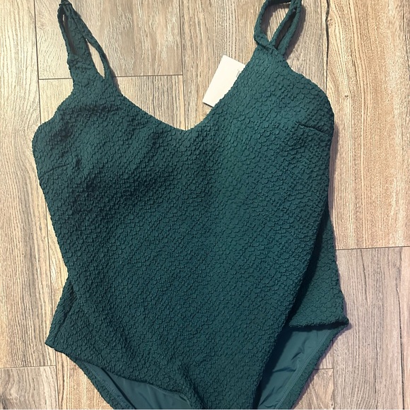 Andie Other - Andie Green Textured One Piece Swimsuit